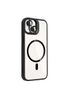 Apple iPhone 13 Kılıf Standlı ve Kamera Lens Hediyeli M-Safe Şarj Özellikli Redclick Etro Kapak