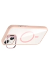 Apple iPhone 13 Kılıf Standlı ve Kamera Lens Hediyeli M-Safe Şarj Özellikli Redclick Etro Kapak