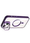 Apple iPhone 13 Kılıf Standlı ve Kamera Lens Hediyeli M-Safe Şarj Özellikli Redclick Etro Kapak