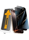 Apple iPhone 13 Redclick 2.5D Oliv Privacy Temperli Cam Ekran Koruyucu + Kolay Uygulama Aparatı