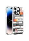 Apple iPhone 14 Pro Kılıf Desenli Redclick Silver Sert Kapak