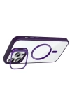 Apple iPhone 14 Pro Max Kılıf Standlı ve Kamera Lens Hediyeli M-Safe Şarj Özellikli Redclick Etro Kapak