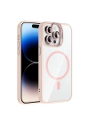 Apple iPhone 14 Pro Max Kılıf Standlı ve Kamera Lens Hediyeli M-Safe Şarj Özellikli Redclick Etro Kapak