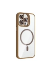Apple iPhone 14 Pro Max Kılıf Standlı ve Kamera Lens Hediyeli M-Safe Şarj Özellikli Redclick Etro Kapak