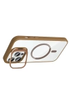 Apple iPhone 14 Pro Max Kılıf Standlı ve Kamera Lens Hediyeli M-Safe Şarj Özellikli Redclick Etro Kapak