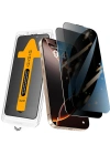 Apple iPhone 14 Redclick 2.5D Oliv Privacy Temperli Cam Ekran Koruyucu + Kolay Uygulama Aparatı