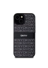 Apple iPhone 15 Kılıf DKNY Orjinal Lisanslı 3D Yazılı Repeat Texture Pattern Kapak