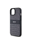 Apple iPhone 15 Kılıf DKNY Orjinal Lisanslı 3D Yazılı Repeat Texture Pattern Kapak