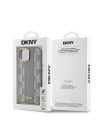 Apple iPhone 15 Kılıf DKNY Orjinal Lisanslı MagSafe Şarj Özellikli 3D Yazılı Checkered Pattern Kapak