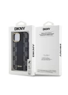 Apple iPhone 15 Kılıf DKNY Orjinal Lisanslı MagSafe Şarj Özellikli 3D Yazılı Checkered Pattern Kapak