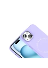 Apple iPhone 15 Kılıf M-Safe Şarj Özellikli Kamera Korumalı Redclick Elio Sert PC Kapak