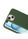 Apple iPhone 15 Kılıf M-Safe Şarj Özellikli Kumaş Tasarımlı Redclick Miami Sert PC Kapak