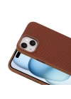 Apple iPhone 15 Kılıf M-Safe Şarj Özellikli Kumaş Tasarımlı Redclick Miami Sert PC Kapak
