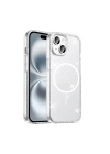 Apple iPhone 15 Kılıf M-safe Şarj Özellikli Parlayan Simli Saydam Renkli Redclick Maris Kapak