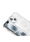 Apple iPhone 15 Kılıf M-safe Şarj Özellikli Parlayan Simli Saydam Renkli Redclick Maris Kapak