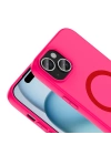 Apple iPhone 15 Kılıf M-Safe Şarj Özellikli Redclick Aris Silikon Kapak