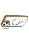 Apple iPhone 15 Kılıf Standlı ve Kamera Lens Hediyeli M-Safe Şarj Özellikli Redclick Etro Kapak