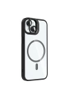 Apple iPhone 15 Kılıf Standlı ve Kamera Lens Hediyeli M-Safe Şarj Özellikli Redclick Etro Kapak