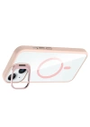 Apple iPhone 15 Kılıf Standlı ve Kamera Lens Hediyeli M-Safe Şarj Özellikli Redclick Etro Kapak