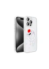 Apple iPhone 15 Pro Kılıf M-Safe Şarj Özellikli Şeffaf Redclick Folk Sert Kapak