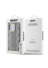 Apple iPhone 15 Pro Max Kılıf DKNY Orjinal Lisanslı Magsafe Şarj Özellikli 3D Yazılı Checkered Pattern Kapak