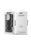 Apple iPhone 15 Pro Max Kılıf DKNY Orjinal Lisanslı Magsafe Şarj Özellikli 3D Yazılı Checkered Pattern Kapak