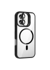 Apple iPhone 16 Kılıf Standlı ve Kamera Lens Hediyeli M-Safe Şarj Özellikli Redclick Etro Kapak