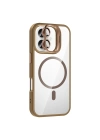 Apple iPhone 16 Kılıf Standlı ve Kamera Lens Hediyeli M-Safe Şarj Özellikli Redclick Etro Kapak