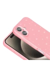 Apple iPhone 16 Plus Kılıf Kamera Korumalı Simli Lüks Redclick Koton Kapak