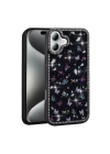 Apple iPhone 16 Plus Kılıf Taşlı ve Simli Tasarım Redclick Azra Kapak