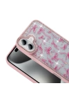 Apple iPhone 16 Plus Kılıf Taşlı ve Simli Tasarım Redclick Azra Kapak