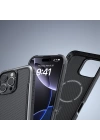 Apple iPhone 16 Pro Max Kılıf M-safe Şarj Özellikli Airbagli Raptic Apex Serisi Karbon Fiber Tasarımlı Kapak