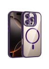 Apple iPhone 16 Pro Max Kılıf Standlı ve Kamera Lens Hediyeli M-Safe Şarj Özellikli Redclick Etro Kapak