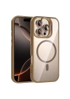 Apple iPhone 16 Pro Max Kılıf Standlı ve Kamera Lens Hediyeli M-Safe Şarj Özellikli Redclick Etro Kapak