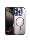 Apple iPhone 16 Pro Max Kılıf Standlı ve Kamera Lens Hediyeli M-Safe Şarj Özellikli Redclick Etro Kapak