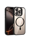 Apple iPhone 16 Pro Max Kılıf Standlı ve Kamera Lens Hediyeli M-Safe Şarj Özellikli Redclick Etro Kapak