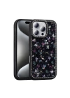 Apple iPhone 16 Pro Max Kılıf Taşlı ve Simli Tasarım Redclick Azra Kapak