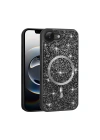 Apple iPhone 16E Kılıf Pırlanta Tasarımlı M-safe Şarj Özellikli Redclick Mozaik Silikon Kapak