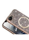 Apple iPhone 16E Kılıf Pırlanta Tasarımlı M-safe Şarj Özellikli Redclick Mozaik Silikon Kapak