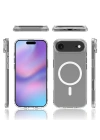 Apple iPhone 17 Air Kılıf M-safe Şarj Özellikli Şeffaf Sert PC Redclick Embos Kapak