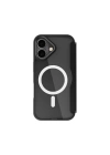 Apple iPhone 17 Kılıf M-Safe Şarj Özellikli Raptic Air Folio Şeffaf Kartlıklı Kapaklı Kılıf