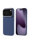 Apple iPhone 17 Pro Kılıf M-safe Şarj Özellikli Karbon Fiber Görünümlü Redclick Nekst Kapak