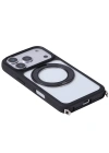 Apple iPhone 17 Pro Kılıf M-Safe Şarj Özellikli Standlı Redclick Piza Silikon Kapak