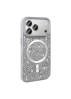 Apple iPhone 17 Pro Kılıf Pırlanta Tasarımlı M-safe Şarj Özellikli Redclick Mozaik Silikon Kapak