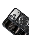 Apple iPhone 17 Pro Kılıf Pırlanta Tasarımlı M-safe Şarj Özellikli Redclick Mozaik Silikon Kapak
