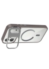 Apple iPhone 17 Pro Kılıf Standlı ve Kamera Lens Hediyeli M-Safe Şarj Özellikli Redclick Etro Kapak