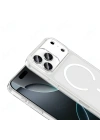 Apple iPhone 17 Pro Max Kılıf Redclick M-safe Şarj Özellikli Şeffaf Kamera Çerçeveli Porto Kapak