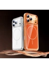Apple iPhone 17 Pro Max Kılıf Redclick M-safe Şarj Özellikli Şeffaf Kamera Kontrol Butonlu Lugano Kapak