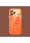 Apple iPhone 17 Pro Max Kılıf Redclick M-safe Şarj Özellikli Şeffaf Kamera Kontrol Butonlu Lugano Kapak
