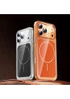 Apple iPhone 17 Pro Max Kılıf Redclick M-safe Şarj Özellikli Şeffaf Kamera Kontrol Butonlu Lugano Kapak